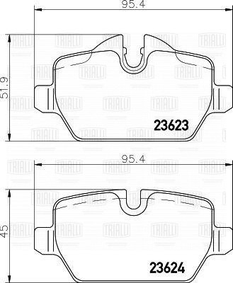 Колодки торм. BMW 1 (E81) (04-)/Mini Countryman (10-) диск. зад. (PF 4010) PF 4010 TRIALLI