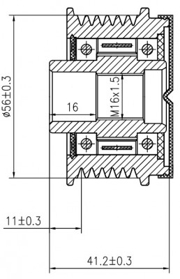 Шкив с обгонной муфтой генер. для а/м Renault Laguna (01-) 1.8i/2.0i (SGP 0907) SGP 0907 START VOLT