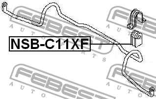 Втулка стабилизатора передняя NISSAN TIIDA C11 NSB-C11XF NSB-C11XF FEBEST