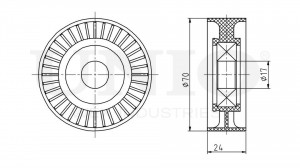 Ролик натяжной приводного ремня TNS-10028 UNIO