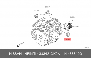 сальник!\ Nissan 38342-1XK0A NISSAN
