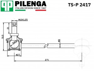 Стойка стабилизатора переднего, правая GM LACETTI, NUBIRA TS-P2417 TSP2417 PILENGA