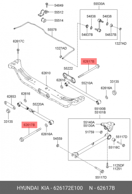 HYUNDAI COUPE (GK)/ELANTRA/MATRIX/TUCSON/KIA CERAT М14*1,5*200(27) 626172E100 HYUNDAI KIA