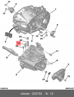 датчик заднего хода!\ Citroen Xantia, Peugeot 306/406 1.4-3.0 24V/1.9D/2.0-2.2HD 2257 53 CITROEN PEUGEOT