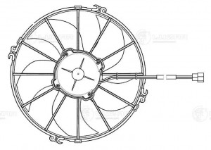 Э,вентилятор охл. универсальный 24В, 305мм. (аналог SPAL VA01-BP70,LL-36A) LFK 0 LFK 0324 LUZAR