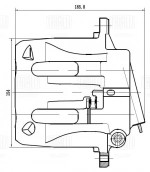 Суппорт торм. Mercedes Viano W639 (03-) перед. прав. d=48мм (CF 032005) CF032005 TRIALLI
