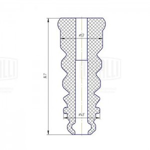 Буфер отбойник для а/м VW Polo Sedan RUS 10-/Rapid 10- задн. амортизатора BC1882 BC 1882 TRIALLI