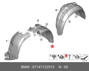Штифт 07147122913 07 14 7 122 913 BMW