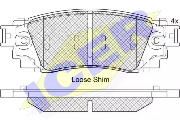 182262 колодки дисковые задние!\ Lexus RX 200-450 15> 182262 ICER