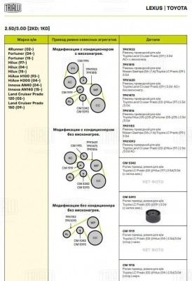 Ролик привод. ремня для ам Toyota LC Prado (02-) 3.0d генератора (CM 1919) CM 1919 TRIALLI