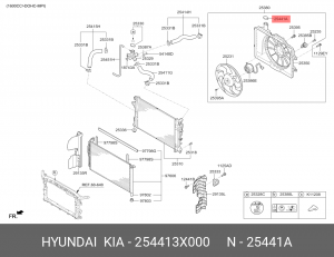 Крышка бачка расширительного KIA Ceed (12-) OE 25441-3X000 254413X000 HYUNDAI KIA