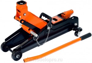 Домкрат подкатной 2 т АвтоДело 130 - 330 мм с фиксатором в кейсе 43228 AVTO DELO