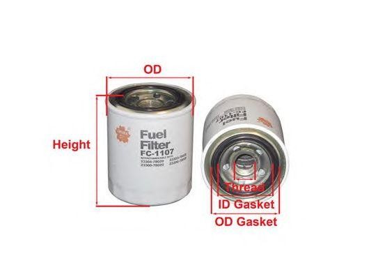 Фильтр топливный ISUZU N-series (98-) SAKURA FC1107 SAKURA