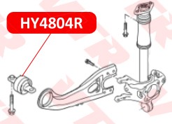 Сайлентблок продольного рычага задней подвески левый HY4804R HY4804R VTR
