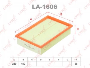 Фильтр воздушный подходит для FORD Transit 2.0Di-2.4Di 00 LA-1606 LA-1606 LYNXAUTO