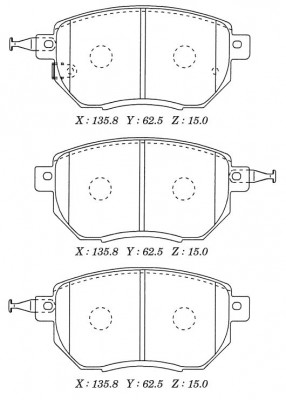 Колодки тормозные дисковые пер. Nissan Murano Z50 3.5 04- D1264M D1264M MK KASHIYAMA
