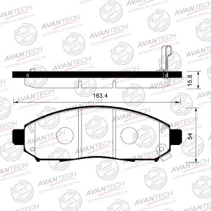Колодки тормозные дисковые Avantech передние (противоскрипная пластина в компл.) AV1081 AVANTECH