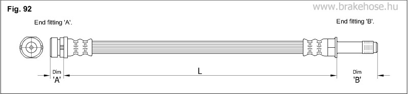 Шланг тормозной задний FT2505 FT2505 K K