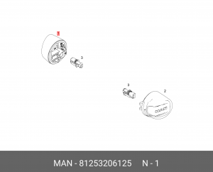 Маяк проблесковый 81253206125 MAN