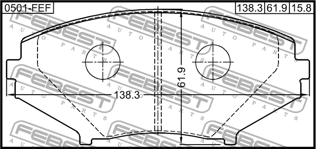 колодки дисковые передние!\ Mazda RX8 2.6 03> 0501-FEF FEBEST