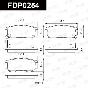 Тормозные колодки дисковые смесь CERAMIC FDP0254 FDP0254 FAP
