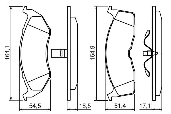 Колодки тормозные CHRYSLER Neon (01-06),Vision (93-97) DODGE Intrepid (92-98) пе 0 986 424 363 BOSCH