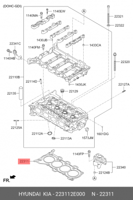 HYUNDAI ELANTRA (2011>)/ IX35/TUCSON (2010-2015) 223112E000 HYUNDAI KIA