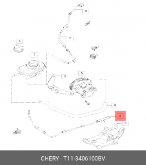 Трубка CHERY Tiggo ГУРа высокого давления OE T11-3406100BV CHERY