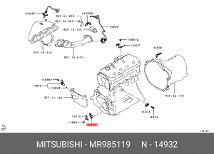 ДАТЧИК УГЛА ПОВОРОТА КОЛЕНВАЛА MR985119 MR985119 MITSUBISHI