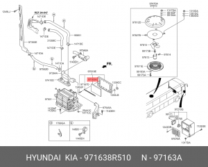 Фильтр салона D6CA KIA GRANBIRD 971638R510 HYUNDAI KIA