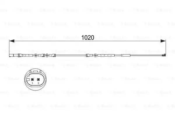 датчик износа колодок пер.! L=1020\ BMW X5/X6 E70/F15/E71 3.5-5.0/3.0d 09> 1 987 473 510 BOSCH
