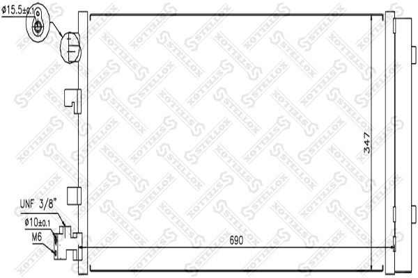 радиатор кондиционера!\ Renault Megane III 1.6-2.0i/1.5-2.0DCi 08> 10-45673-SX STELLOX