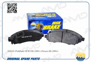 Колодки тормозные дисковые NISSAN Pathfinder III R51M, 2005-, Navara III, 2004-  AMD.BF494 AMD