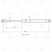 Упор газовый (амортизатор) VW Polo V (09-) хэтч. (крышки багажника) (GS 1836) GS1836 TRIALLI