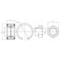 Подшипник ступицы Ford Escort (95-) перед. (кмпл:подш./стоп.кол./гайка) (CS 1071 CS1071 TRIALLI