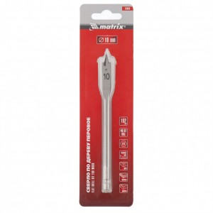 Сверло по дереву перьевое 10.0х152мм 6-гранный хвостовик MATRIX 70404 MATRIX