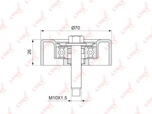 Ролик приводного ремня FORD Focus (99-04) LYNX PB-7178 LYNXAUTO