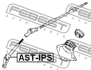 Вал карданный рулевой нижний TOYOTA GAIA 98-04 AST-IPS AST-IPS FEBEST