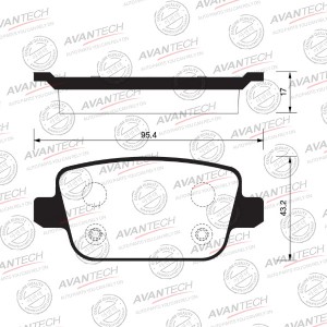 Колодки тормозные дисковые Avantech задние AV2005 AVANTECH