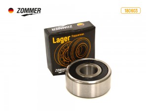 Подшипник 180603 вала генератора ГАЗ, УАЗ, КАМАЗ 180603 ZOMMER