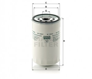 Фильтр масляный W1160/2 W 1160-2 MANN FILTER