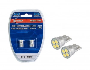 Лампа светодиодная 12V W5W T10W 1.5W W2.1x9.5d +50% бесцокольная белая блистер ( 1009278 XENITE