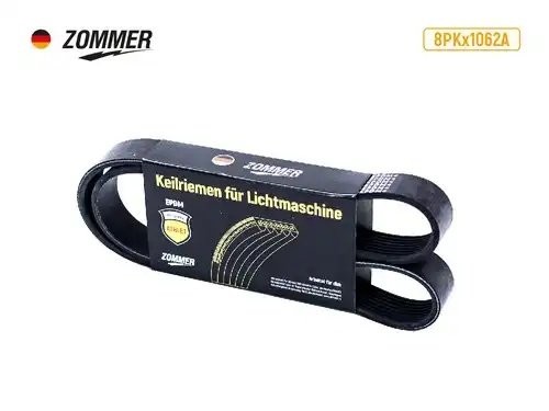 Ремень 1062 (8РК) HOWO ATHLET поликлиновый EPDM 8PK1062A ZOMMER