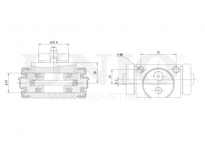 Цилиндр тормозной колесный BRC-20511 UNIO