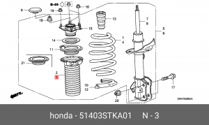 ПЫЛЬНИК СТОЙКИ 51403STKA01 51403-STK-A01 HONDA