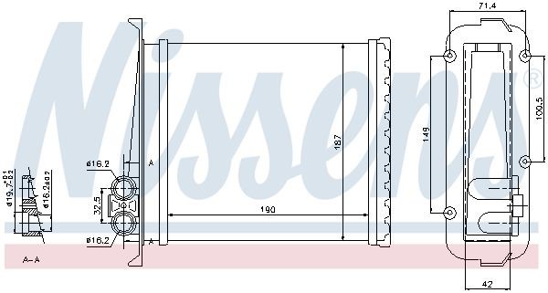 радиатор печки!\ Volvo 850/S70 2.0-2.5TDi 91> 73640 NISSENS