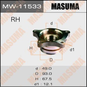 к-кт подшипника ступицы задней правой! в сборе со ступицей\ Toyota Land Cruiser  MW-11533 MASUMA