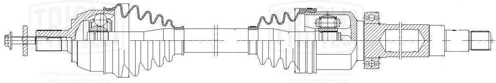 Привод Ford Focus II (05-) 1.6Ti,1.8i MT (B5,IB5 (перед. прав.) AR 1010 AR 1010 TRIALLI