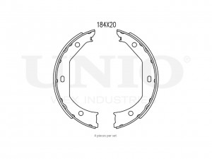 Колодки тормозные бараб. задние BRP-10040 UNIO