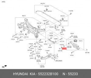 шайба втулки рычага подвески задней!\ KIA Sportage/Optima 552232B100 HYUNDAI